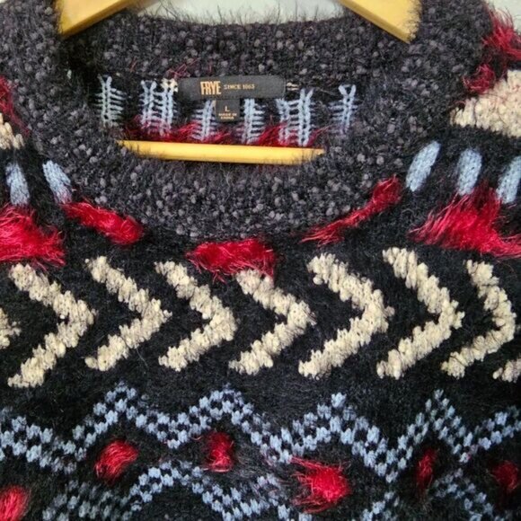 NWT FRYE NORDIC CREW NECK SEMI CROPPED PULLOVER SWEATER - Picture 11 of 15